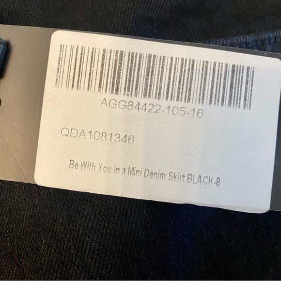 Nasty Gal High-Waisted, Frayed-Hem Black Mini Skirt NWT - Picture 7 of 10